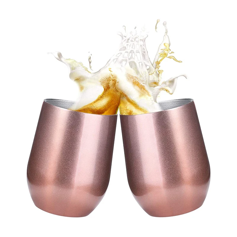12oz Double Wall Vacuum Insulated Stainless Steel Stemless Wine Glass Travel Coffee Cup Drinks Champagne Cocktails
12oz Double Wall Vacuum Insulated Stainless Steel Stemless Wine Glass Travel Coffee Cup Drinks Champagne Cocktails