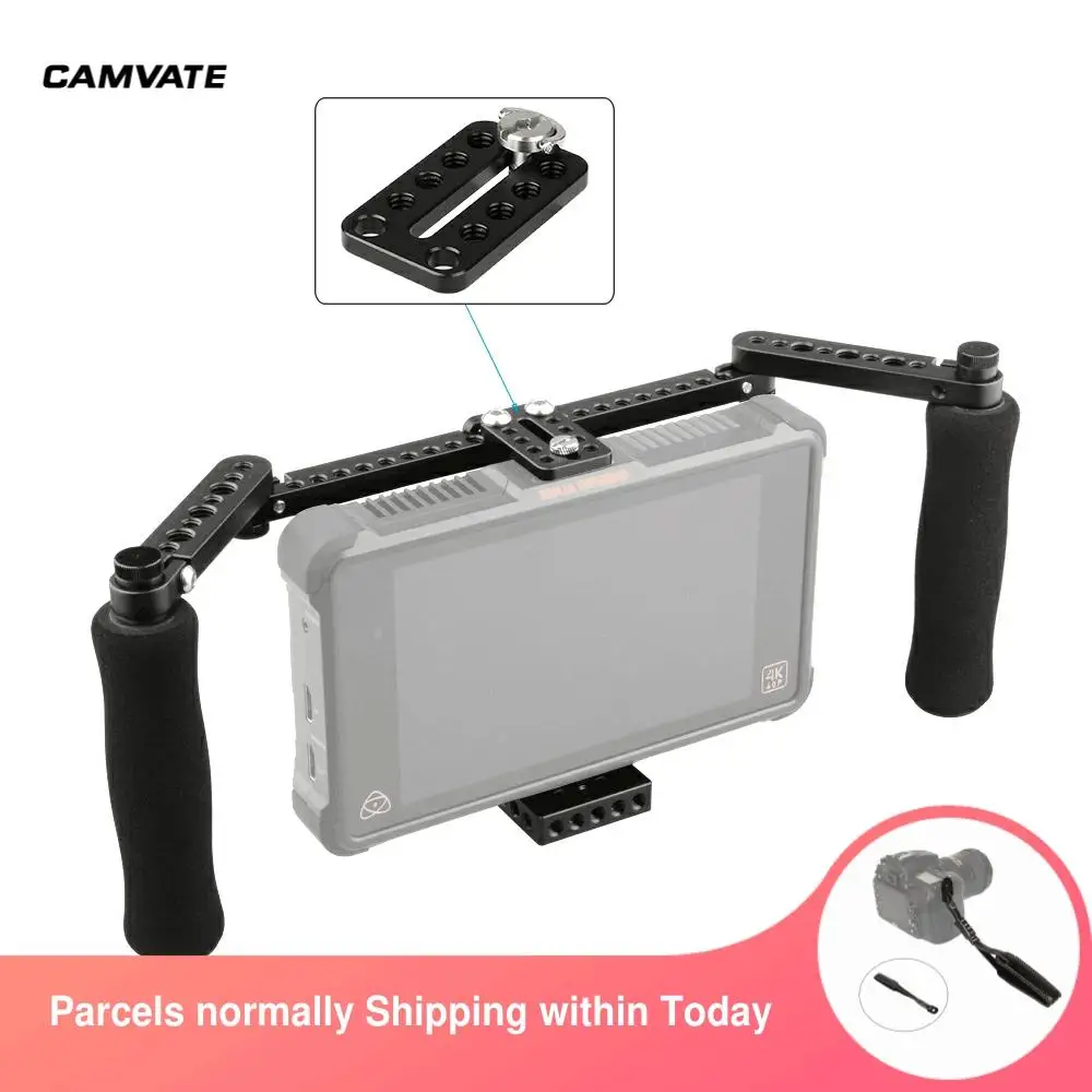 CAMVATE Universal Aluminum Top Cheese Plate With 1/4"-20 Thread Holes Applicable For On-camera Monitor Cage Rig Supportng System
CAMVATE Universal Aluminum Top Cheese Plate With 1/4"-20 Thread Holes Applicable For On-camera Monitor Cage Rig Supportng System
