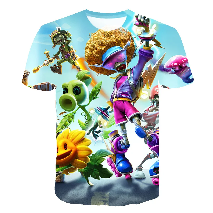 3D Cartoon Shirts Funny Game Plant Vs Zombies Boys T-Shirt Kid Tops 4-16 Years Children 2021 Summer Shor
3D Cartoon Shirts Funny Game Plant Vs Zombies Boys T-Shirt Kid Tops 4-16 Years Children 2021 Summer Shor