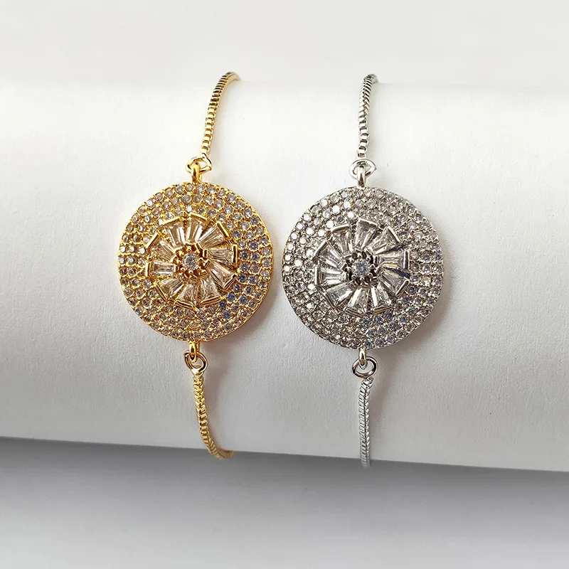 5Pcs Romantic High Quality Micro Pave CZ Crystal Round Charm Bracelet For Women Jewelry Gift BG311
5Pcs Romantic High Quality Micro Pave CZ Crystal Round Charm Bracelet For Women Jewelry Gift BG311