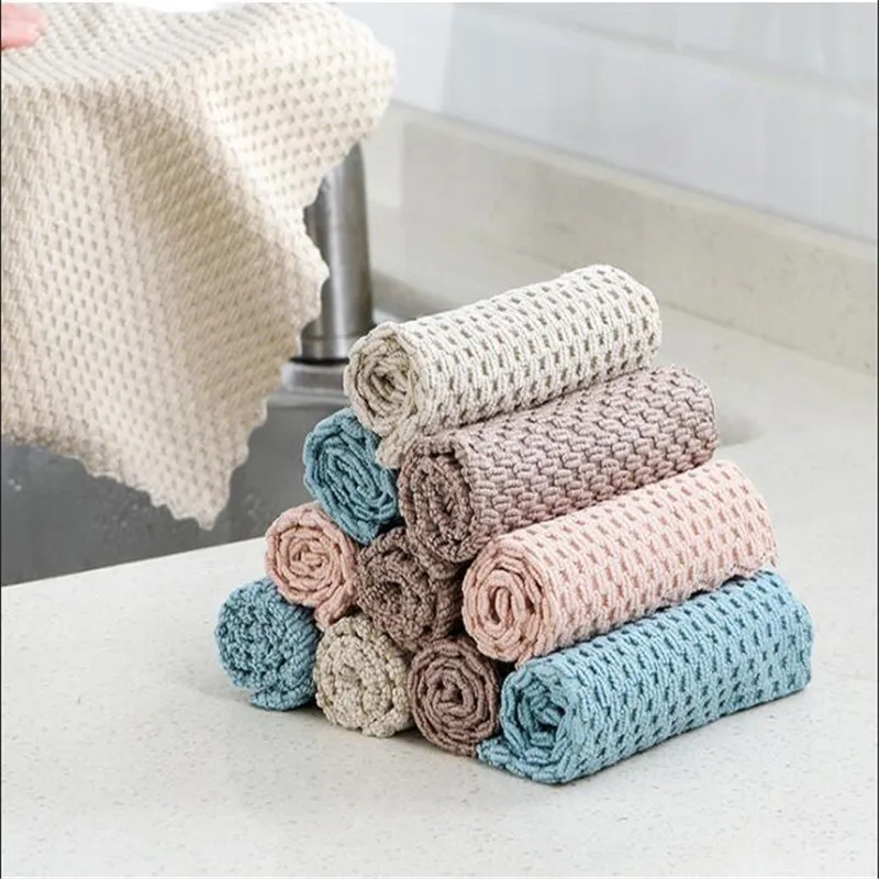 Kitchen Anti-grease Wiping Rags Efficient Super Absorbent Microfiber Cleaning Cloth Home Washing Dish Kitchen Cleaning Towel
Kitchen Anti-grease Wiping Rags Efficient Super Absorbent Microfiber Cleaning Cloth Home Washing Dish Kitchen Cleaning Towel