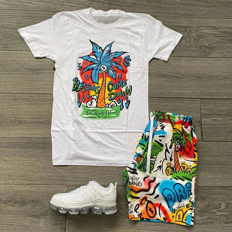 New Summer New Men Casual Shorts Sets Trend Printing T-shirt+Shorts 2 Piece Suit Fashion Sportswear Tracksuit Men M-3XL
New Summer New Men Casual Shorts Sets Trend Printing T-shirt+Shorts 2 Piece Suit Fashion Sportswear Tracksuit Men M-3XL