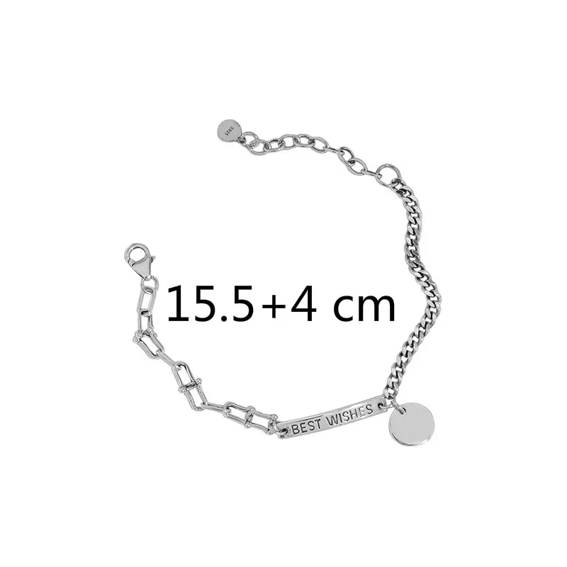 Retro Best Wishes Asymmetry Chain Bracelet For Women 925 Sterling Silver Handmade Do The Old Female Vintage Jewelry 2021 Trend
Retro Best Wishes Asymmetry Chain Bracelet For Women 925 Sterling Silver Handmade Do The Old Female Vintage Jewelry 2021 Trend