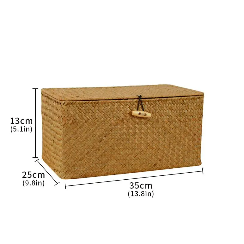Manual Woven Storage Basket Lid Wicker Basket Rattan Sundries Storage Box Handmade Sorting Boxes For Clothes Jewelry
Manual Woven Storage Basket Lid Wicker Basket Rattan Sundries Storage Box Handmade Sorting Boxes For Clothes Jewelry