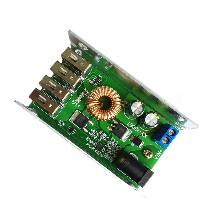 TZT DC-DC 9V 12V 24V 36V To 5V Step Down Board 5A 4 USB Output Buck Converter Power Supply Module with Aluminum Shell For Phones
TZT DC-DC 9V 12V 24V 36V To 5V Step Down Board 5A 4 USB Output Buck Converter Power Supply Module with Aluminum Shell For Phones