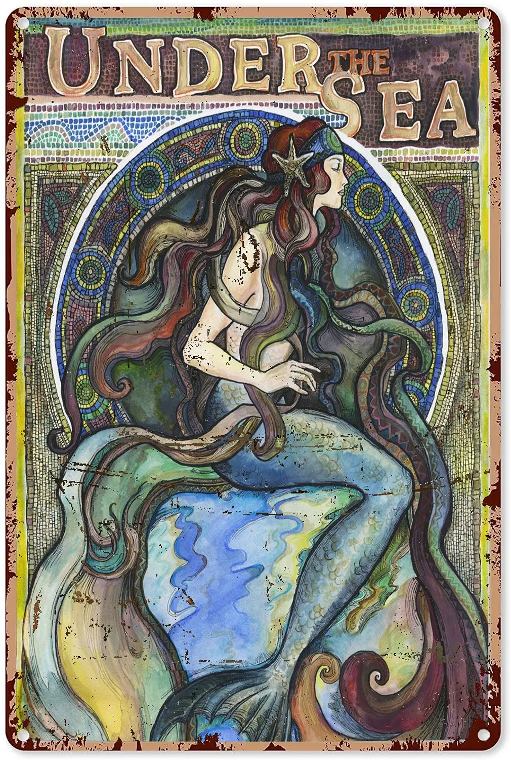 Mermaid Decorations for Under The Sea Mermaid Metal Sign Decor Tin Aluminum Sign Wall Art Metal Poster for Girl Home Bathroom
Mermaid Decorations for Under The Sea Mermaid Metal Sign Decor Tin Aluminum Sign Wall Art Metal Poster for Girl Home Bathroom