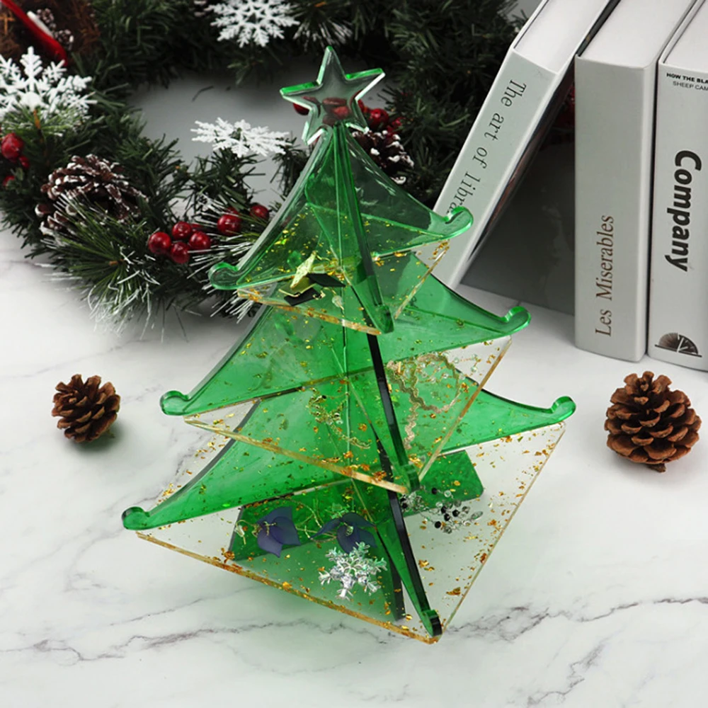 New Diy Crystal Epoxy Resin Mold Christmas Tree Mold Snowflake Storage Box Jewelry Decoration Decoration Silicone Mold For Resin
New Diy Crystal Epoxy Resin Mold Christmas Tree Mold Snowflake Storage Box Jewelry Decoration Decoration Silicone Mold For Resin
