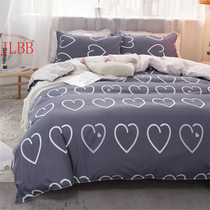 Grey Heart Bedding Set 2021Spring Pastoral Style Duvet Cover New Cartoon Home Linens 3/4pcs Bedclothes AB Side Goose Boys Girls
Grey Heart Bedding Set 2021Spring Pastoral Style Duvet Cover New Cartoon Home Linens 3/4pcs Bedclothes AB Side Goose Boys Girls