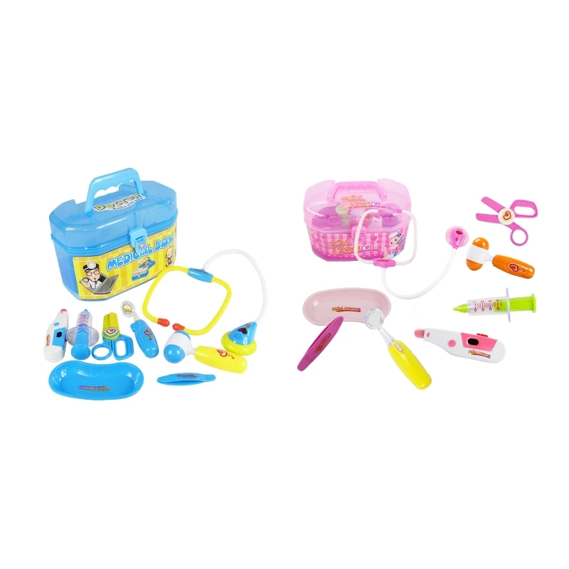 

Q9QB 18Pieces/Pack Play House Medical Toy Kits Dental Playset for Girls Pretend Play Role-Play Dollhouse Doctor Accs Playset