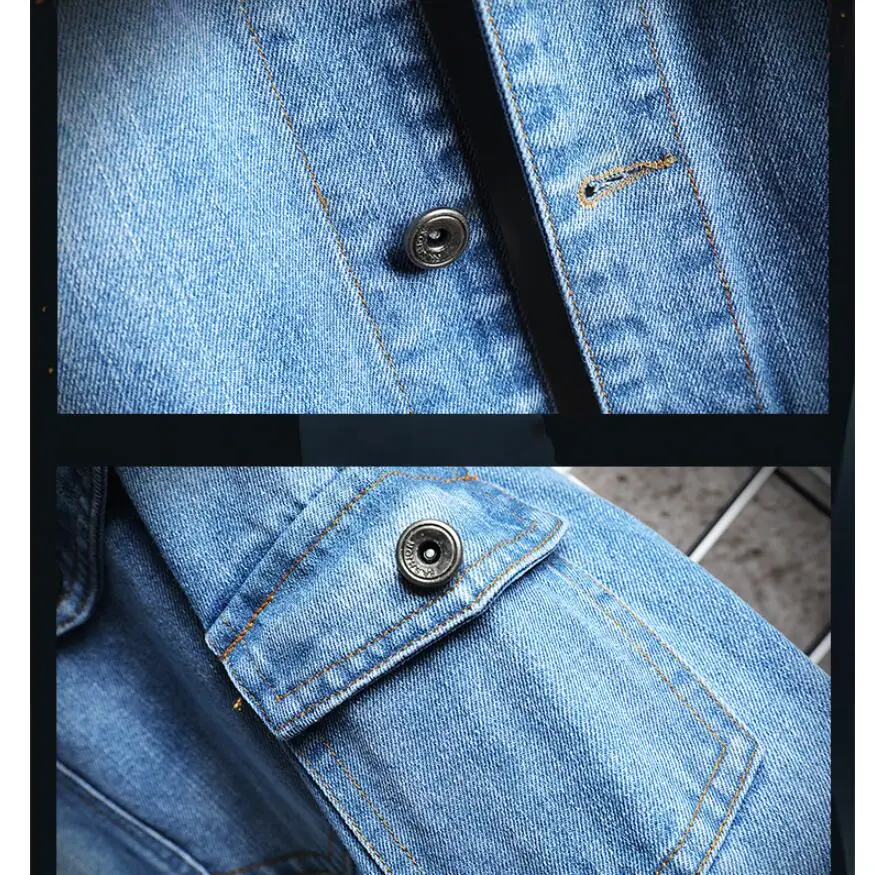 2019 New Spring Autumn Mens Denim Jacket Mens Trendy Fashion Bomber Thin Ripped Denim Jacket Male Cowboy Jeans jackets S-3XL
2019 New Spring Autumn Mens Denim Jacket Mens Trendy Fashion Bomber Thin Ripped Denim Jacket Male Cowboy Jeans jackets S-3XL