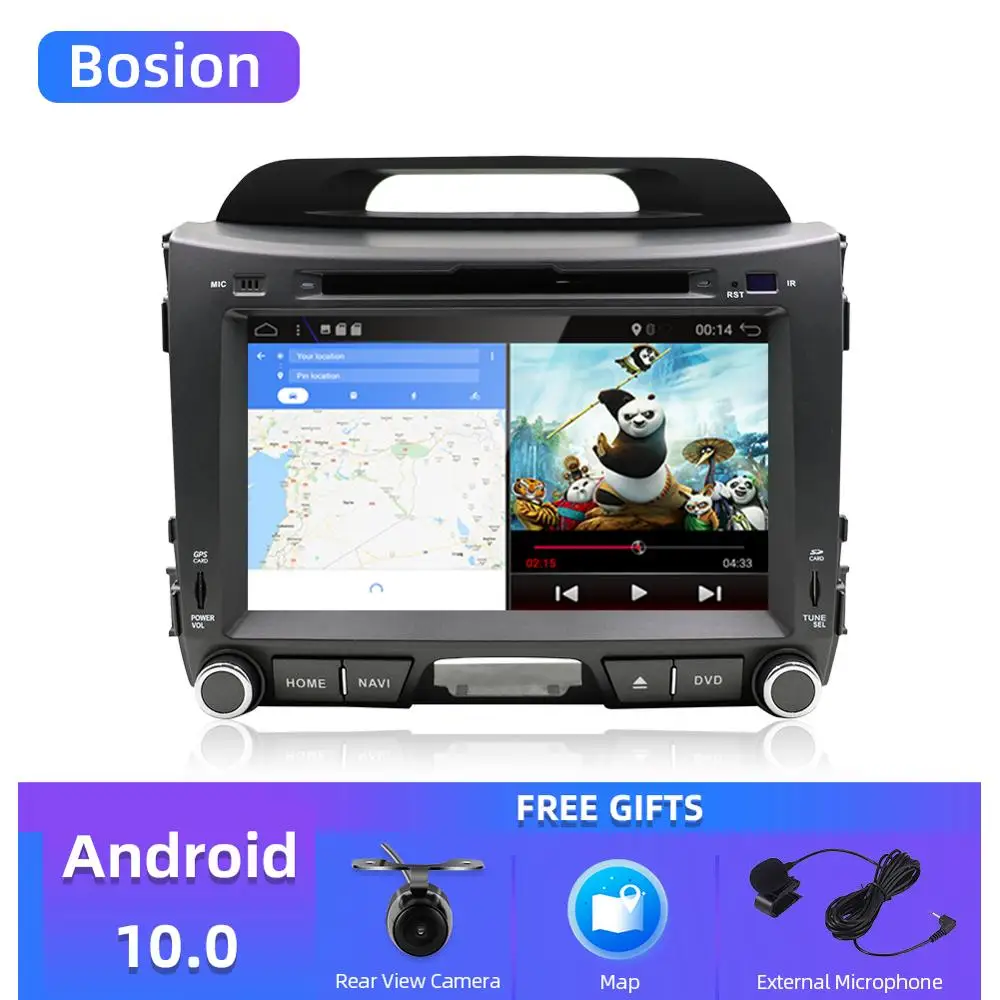 Автомагнитола на android 10 0 мультимедийный проигрыватель с Wi Fi bluetooth rds для kia sportage 2011