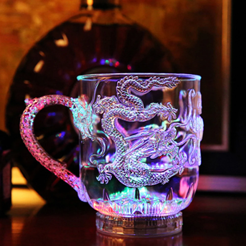 LED Dragon Inductive Rainbow Color Cup Mug Color Changing Sensitive Drinking Cup For Water Milk Tea Drinks Dragon Pattern
LED Dragon Inductive Rainbow Color Cup Mug Color Changing Sensitive Drinking Cup For Water Milk Tea Drinks Dragon Pattern