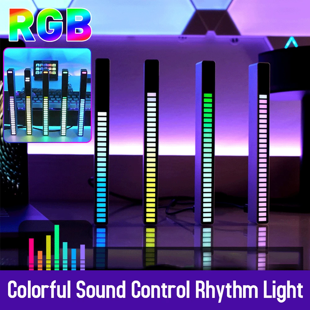 Colorful Sound Control Light USB/Rechargeable Battery APP Control 32 LED VoiceActivated Pickup Rhythm Strip Light Computer Car
Colorful Sound Control Light USB/Rechargeable Battery APP Control 32 LED VoiceActivated Pickup Rhythm Strip Light Computer Car