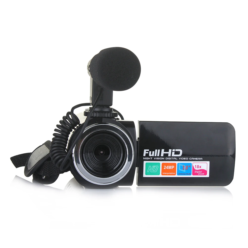 24.0MP Recorder 18X Digital Zoom Full HD With Microphone Outdoor Photography Video Camera Portable Professional 3.0inch LCD
24.0MP Recorder 18X Digital Zoom Full HD With Microphone Outdoor Photography Video Camera Portable Professional 3.0inch LCD
