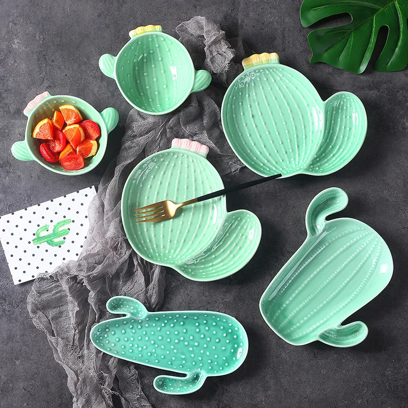 Ceramic Irregular Cactus Shaped Plate Creative Breakfast Salad Bowl Fruit Snack Dessert Tray Home Desk Decoration Tableware Dish
Ceramic Irregular Cactus Shaped Plate Creative Breakfast Salad Bowl Fruit Snack Dessert Tray Home Desk Decoration Tableware Dish
