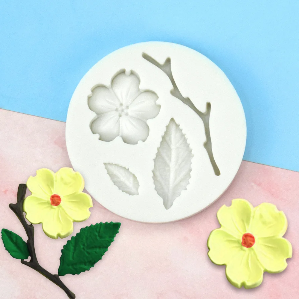 Plum Flower Leaf Silicone Fondant Cake Chocolate Mold Clay Paste Fondant Cake Decoration Kitchen Accessories Kitchen Gadget Set
Plum Flower Leaf Silicone Fondant Cake Chocolate Mold Clay Paste Fondant Cake Decoration Kitchen Accessories Kitchen Gadget Set