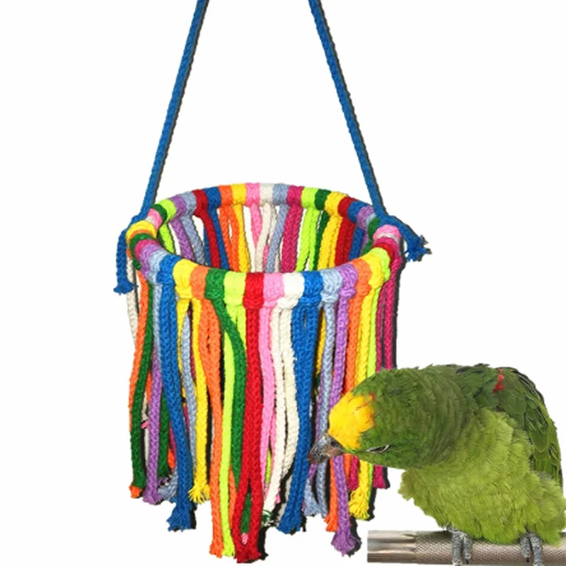 Pet Bird Parrot Toy Cotton Rope Chewing Bite Hanging Cage Swing Climb Chew Toys for Small Medium Parrot ZM815
Pet Bird Parrot Toy Cotton Rope Chewing Bite Hanging Cage Swing Climb Chew Toys for Small Medium Parrot ZM815