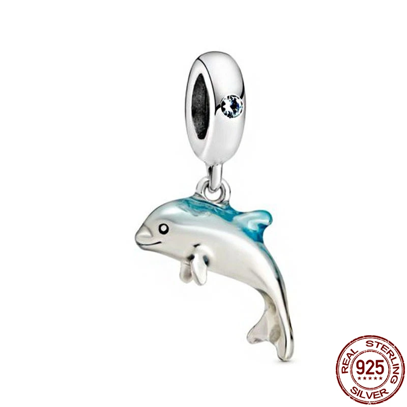 Authentic 925 Silver Dolphin Pendant Beaded Fit Original 3mm Bracelet&Bangle Making Fashion DIY Jewelry For Women
Authentic 925 Silver Dolphin Pendant Beaded Fit Original 3mm Bracelet&Bangle Making Fashion DIY Jewelry For Women
