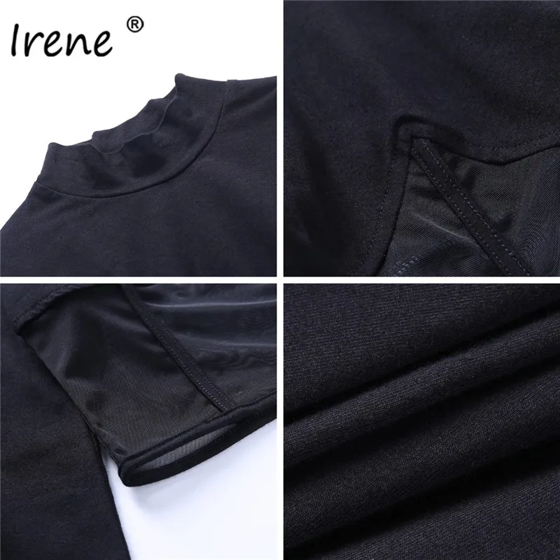 Irene Mesh Long Sleeve Sexy Cropped Tops Women 2021 Black High Neck Autumn Casual Basic Tees Streetwear Ladies Skinny T Shirts
Irene Mesh Long Sleeve Sexy Cropped Tops Women 2021 Black High Neck Autumn Casual Basic Tees Streetwear Ladies Skinny T Shirts
