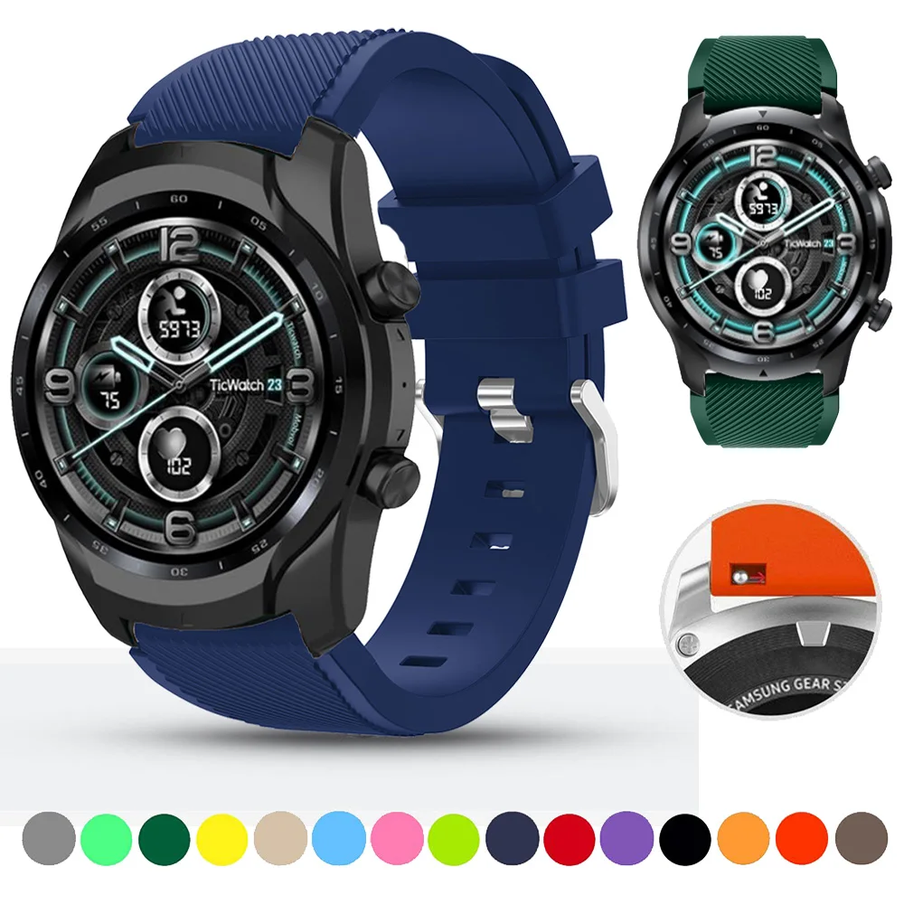 Силиконовый ремешок 22 мм для Ticwatch Pro 3/Pro 2020/E2/S2/GTX, сменный спортивный браслет для часов Ticwatch Pro 2021
Силиконовый ремешок 22 мм для Ticwatch Pro 3/Pro 2020/E2/S2/GTX, сменный спортивный браслет для часов Ticwatch Pro 2021