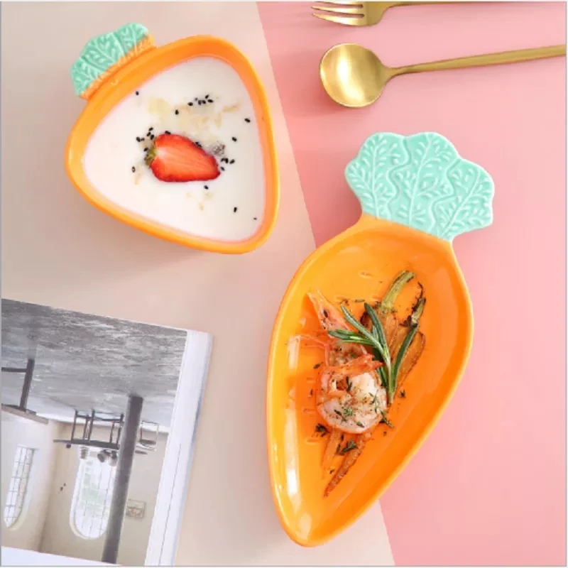 Carrot Shaped Salad Plate Creative Ceramic Design Dessert Bowl Long Radish Fruit Salad Plate Small Wide Bowl
Carrot Shaped Salad Plate Creative Ceramic Design Dessert Bowl Long Radish Fruit Salad Plate Small Wide Bowl