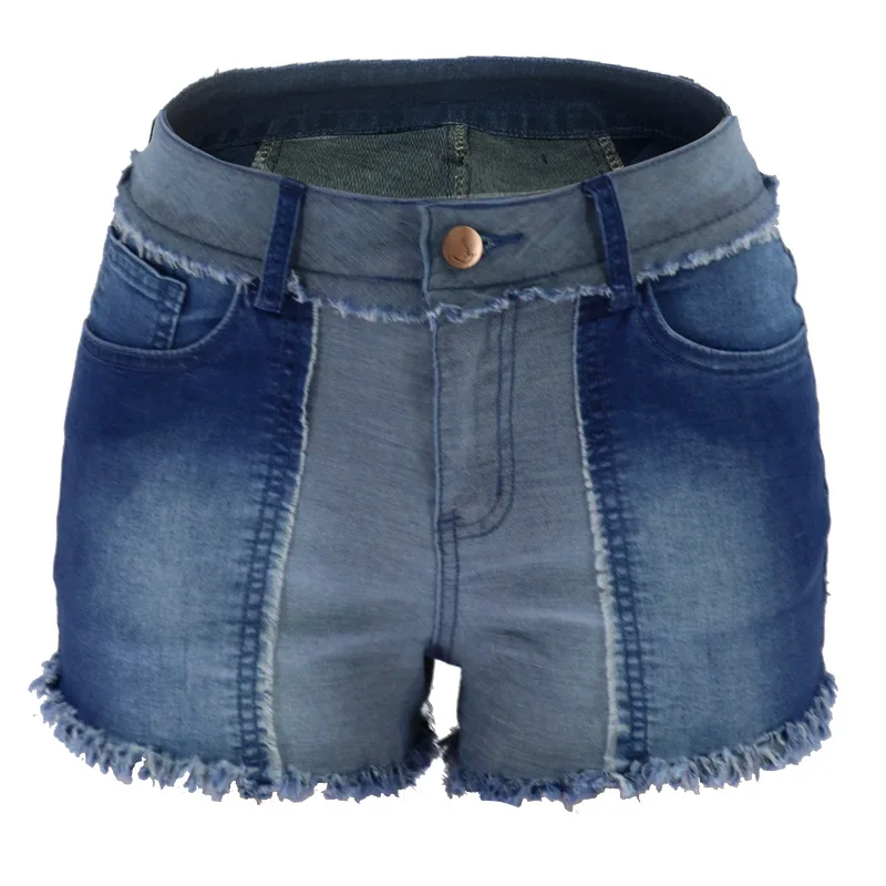 Sexy Spliced Denim Shorts Summer Women Pockets Mid Waist Short Pants Ladies All-Match Tide Jeans Ripped Tassel Jeans For Women
Sexy Spliced Denim Shorts Summer Women Pockets Mid Waist Short Pants Ladies All-Match Tide Jeans Ripped Tassel Jeans For Women