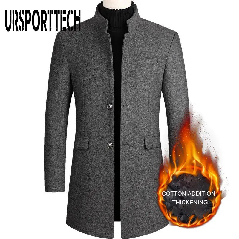 Winter Male Jacket Wool Blend Coat Men Long Woolen Jackets Solid Velvet Fleece Men Overcoat Trench Men Coat Outerwear Oversize 
Winter Male Jacket Wool Blend Coat Men Long Woolen Jackets Solid Velvet Fleece Men Overcoat Trench Men Coat Outerwear Oversize