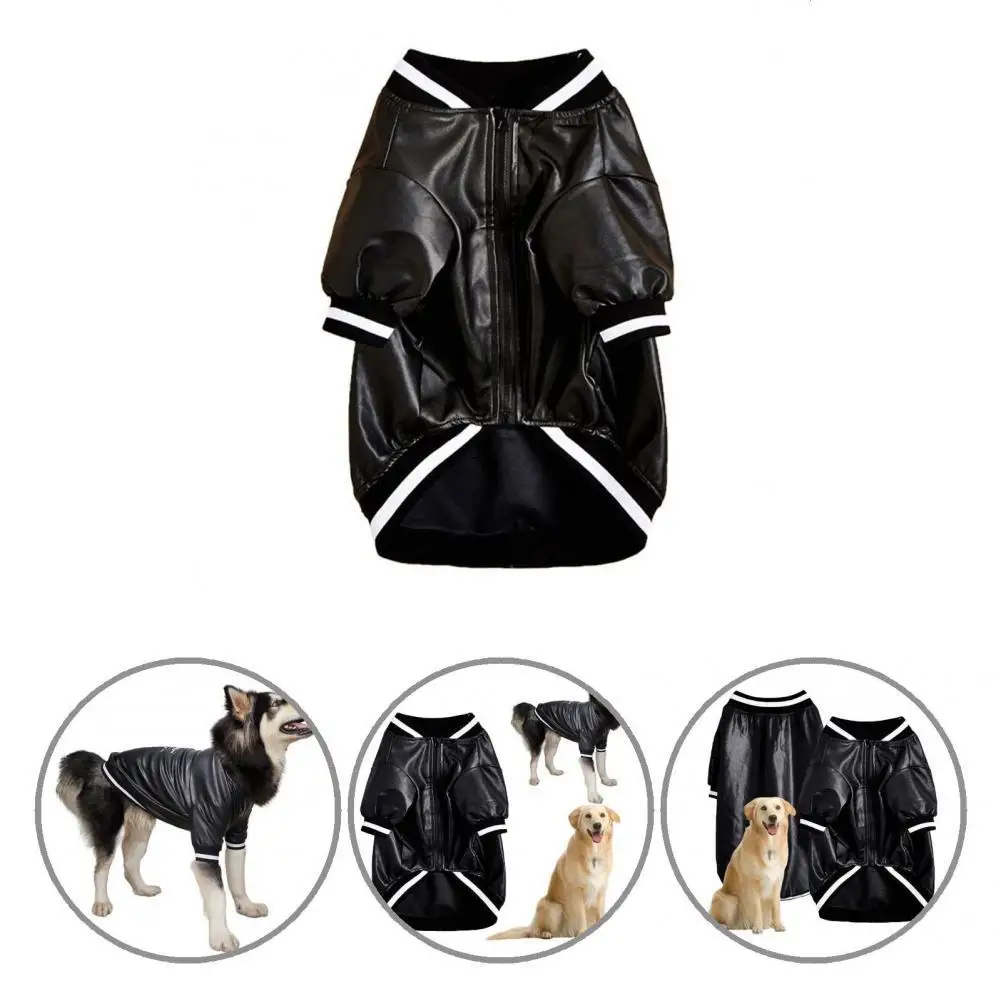 Куртка для собак, черная куртка для питомцев, модная верхняя одежда, Уютная куртка из искусственной кожи для домашних животных 
Куртка для собак, черная куртка для питомцев, модная верхняя одежда, Уютная куртка из искусственной кожи для домашних животных