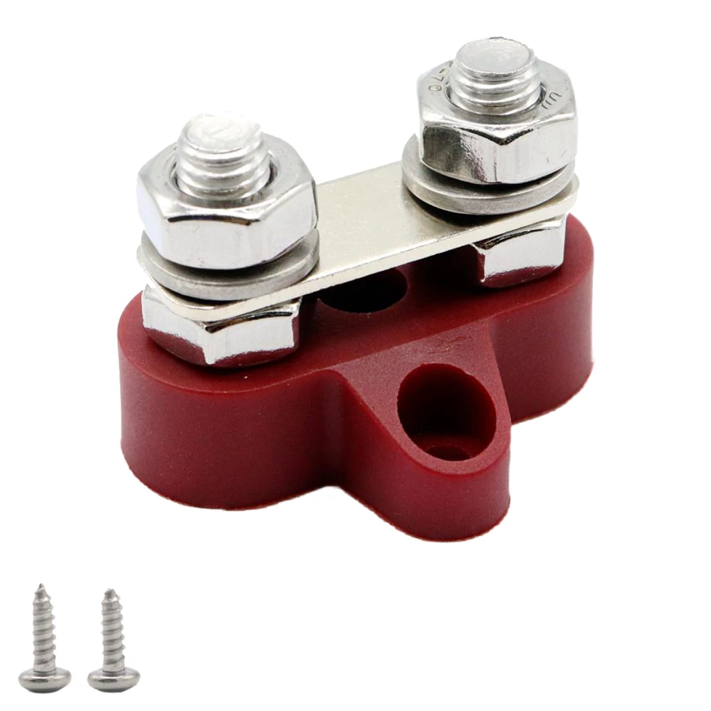 Boat DC48V Heavy Duty Double Terminal Studs M8 (5/16'') Power Distribution Block (Red)
Boat DC48V Heavy Duty Double Terminal Studs M8 (5/16'') Power Distribution Block (Red)