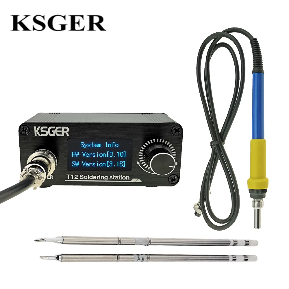 

KSGER STM32 V3.1S OLED T12 Soldering Iron Station DIY Plastic 907 9501 Handle Electric Tools Fast Heating T12 Iron Tips