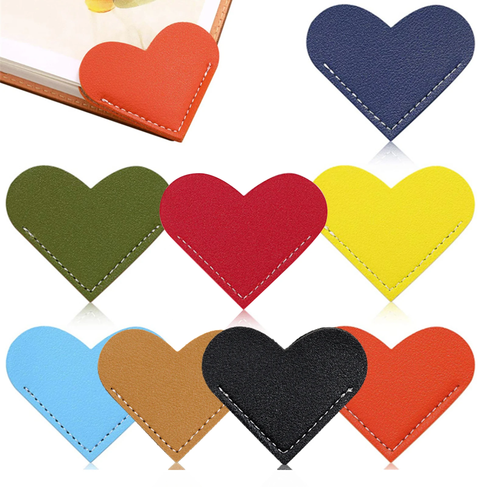 8PCS Colour Handcrated Vintage Leather Heart Bookmarks For Book Mini Corner Page Marker Bookmark for Reader Teacher Gift
8PCS Colour Handcrated Vintage Leather Heart Bookmarks For Book Mini Corner Page Marker Bookmark for Reader Teacher Gift