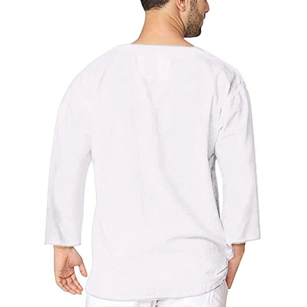 Men'S Linen Cotton Henley Shirt - Casual Short/Long Sleeve Hippie Button Up Beach T Shirts Cotton Linen Breathable Solid Color
Men'S Linen Cotton Henley Shirt - Casual Short/Long Sleeve Hippie Button Up Beach T Shirts Cotton Linen Breathable Solid Color