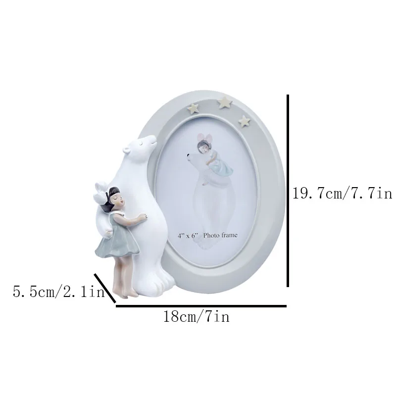 Resin Photo Frame White Bear Girl Figurines Living Room Bedroom Desktop Decoration TV Cabinet Cafe Office Ornaments Home Decor
Resin Photo Frame White Bear Girl Figurines Living Room Bedroom Desktop Decoration TV Cabinet Cafe Office Ornaments Home Decor