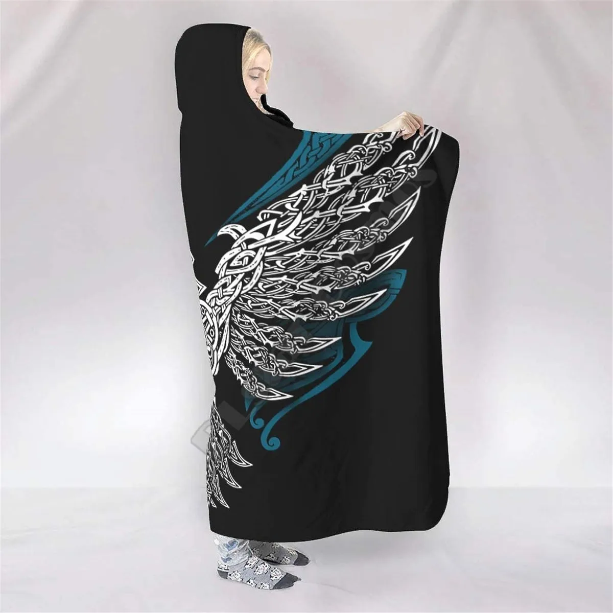 Ravens in Norse Mythology Viking Hooded Blanket Adult colorful child Sherpa Fleece Wearable Blanket Microfiber Bedding
Ravens in Norse Mythology Viking Hooded Blanket Adult colorful child Sherpa Fleece Wearable Blanket Microfiber Bedding