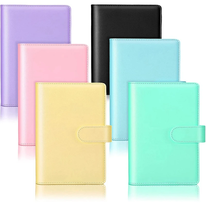 6 Pcs A6 Pu Leather Notebook Binder 6-Hole Binder Cover Loose-Leaf with Magnetic Buckle for Work Planning (6 Colors) 
6 Pcs A6 Pu Leather Notebook Binder 6-Hole Binder Cover Loose-Leaf with Magnetic Buckle for Work Planning (6 Colors)