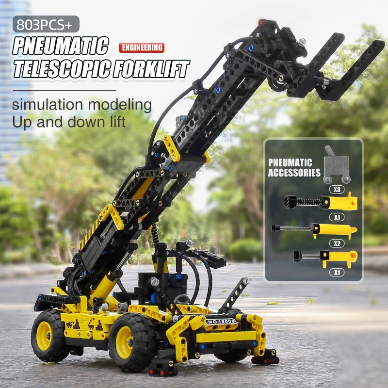 MOULD KING 19009 High-Tech Toys The Pneumatic Telescopic Forklift Model Building Blocks Bricks Educational Toys Birthday Gifts
MOULD KING 19009 High-Tech Toys The Pneumatic Telescopic Forklift Model Building Blocks Bricks Educational Toys Birthday Gifts