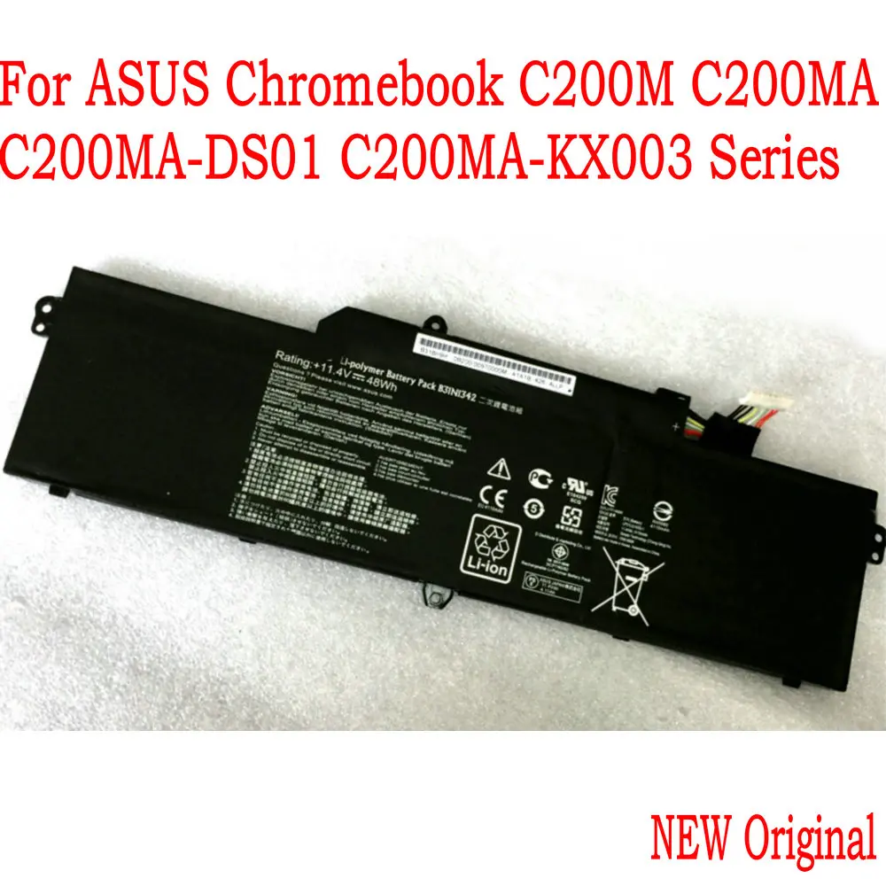 Новый оригинальный 11 4 V 48WH B31N1342 Аккумулятор для ноутбука ASUS Chromebook C200M C200MA C200MA-DS01