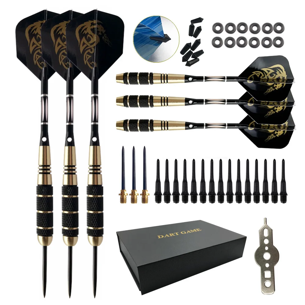 6 Pieces/Set Of Professional Darts 16.5cm24g Black Gold Steel Tip Dart Gift Box Set And Aluminum Dart Rod Hard Dart Wide Head
6 Pieces/Set Of Professional Darts 16.5cm24g Black Gold Steel Tip Dart Gift Box Set And Aluminum Dart Rod Hard Dart Wide Head