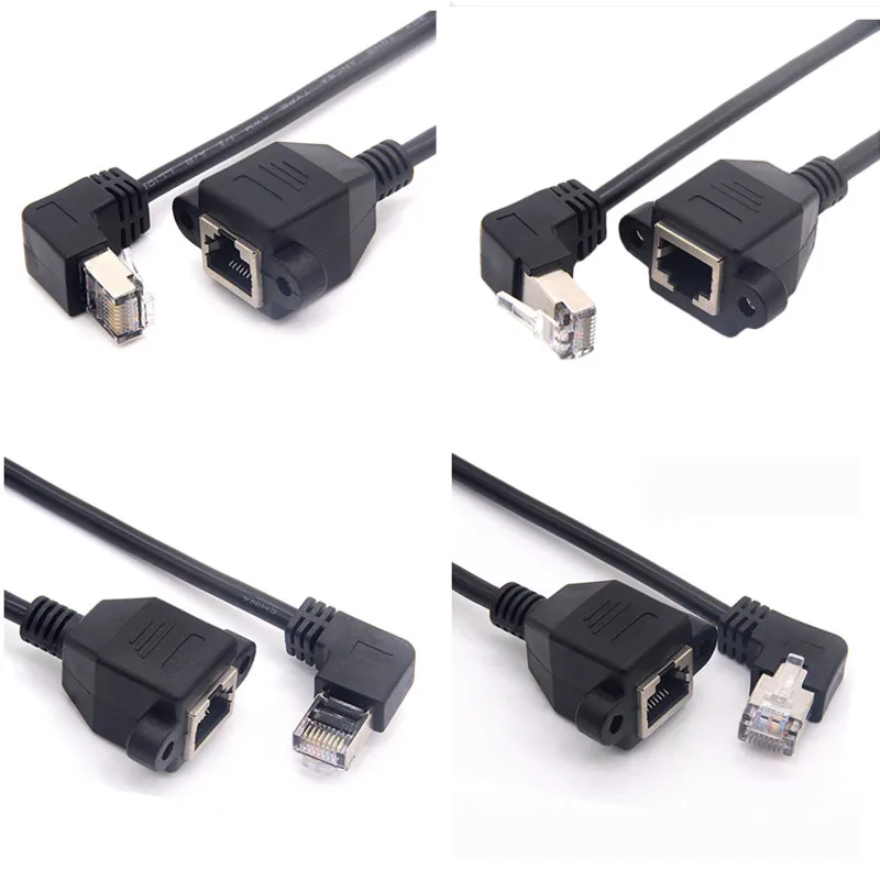 8Pin RJ45 Cable Male to Female Screw Panel Mount Ethernet LAN Network 8 Pin 90 Degree Right Angle Extension Cable 0.3m 0.6m 1m
8Pin RJ45 Cable Male to Female Screw Panel Mount Ethernet LAN Network 8 Pin 90 Degree Right Angle Extension Cable 0.3m 0.6m 1m