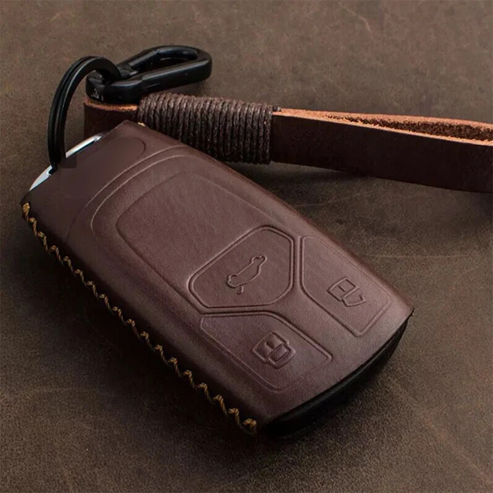 Genuine Leather Car Key Cover Case For Audi A4 B9 A5 S4 S5 Q7 Q5 TT 2016 2017 2018 2019 2020 Smart Remote Key Fob Car Styling
Genuine Leather Car Key Cover Case For Audi A4 B9 A5 S4 S5 Q7 Q5 TT 2016 2017 2018 2019 2020 Smart Remote Key Fob Car Styling