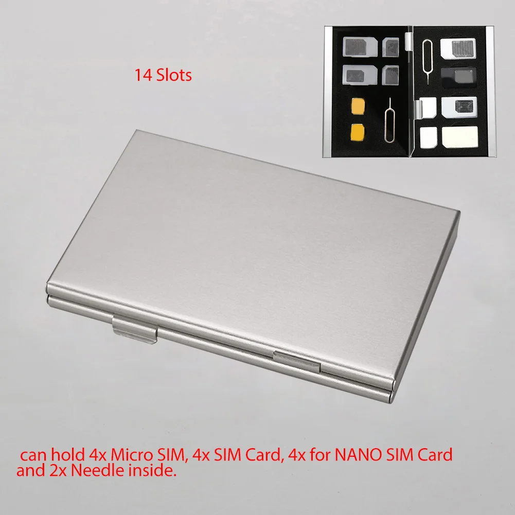 Memory Card Micro Sim Box Storage Case Accessories Aluminium Alloy Practical Phone Card Needle Protector For IphoneXR Xs Max
Memory Card Micro Sim Box Storage Case Accessories Aluminium Alloy Practical Phone Card Needle Protector For IphoneXR Xs Max