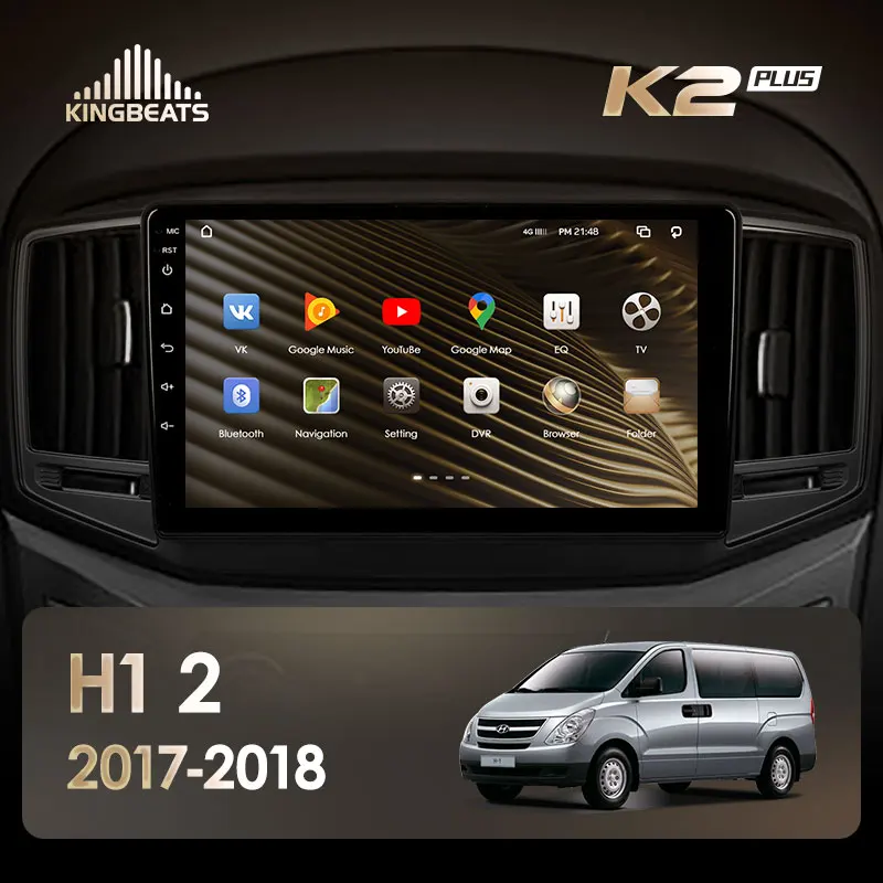 KingBeats штатное головное устройство For Hyundai H1 2 2017 - 2018 GPS Android 10 автомагнитола на