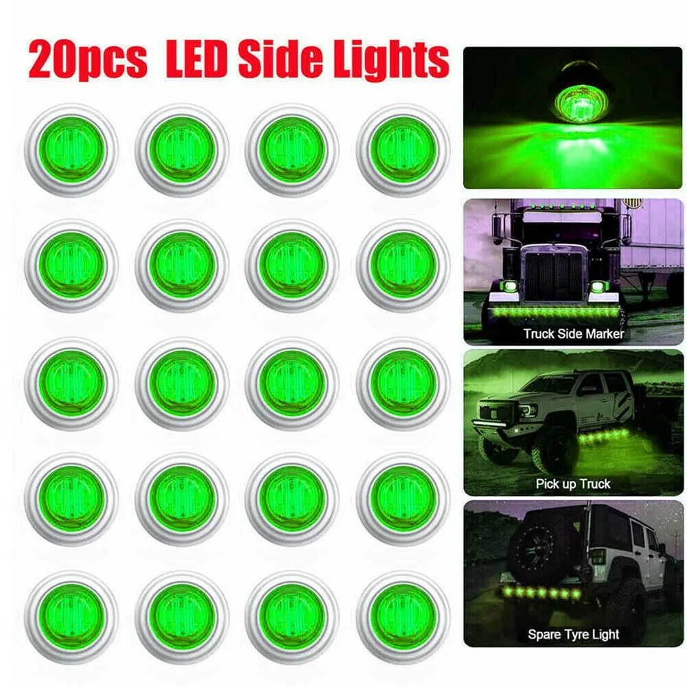 20xRound Side Marker Lights Car Truck Trailer Green/Pink Purple 3/4\" LED Bullet Light Mini Round Truck Clearance Marker Light
20xRound Side Marker Lights Car Truck Trailer Green/Pink Purple 3/4\" LED Bullet Light Mini Round Truck Clearance Marker Light