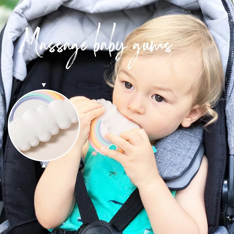 Baby Silicone Teether Rainbow Cute Toys Food Grade Teetheng Newborn Chewable Nursing Teether Sucking Babies Toy
Baby Silicone Teether Rainbow Cute Toys Food Grade Teetheng Newborn Chewable Nursing Teether Sucking Babies Toy