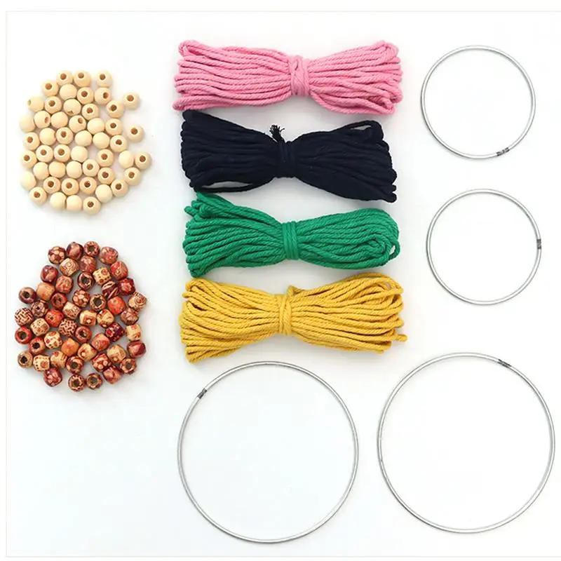 Macrame Cord Natural Cotton Rope with Wood Ring Wood Stick for DIY Teether Macrame Kit Wall Hanging Plant Hanger
Macrame Cord Natural Cotton Rope with Wood Ring Wood Stick for DIY Teether Macrame Kit Wall Hanging Plant Hanger