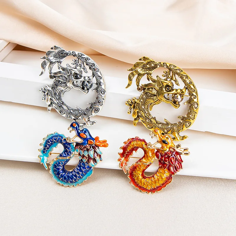 Creative New Alloy Drop Oil Zodiac Dragon Brooch Exquisite Men's Corsage Suit Brooch Clothing Jewelry Wholesale
Creative New Alloy Drop Oil Zodiac Dragon Brooch Exquisite Men's Corsage Suit Brooch Clothing Jewelry Wholesale
