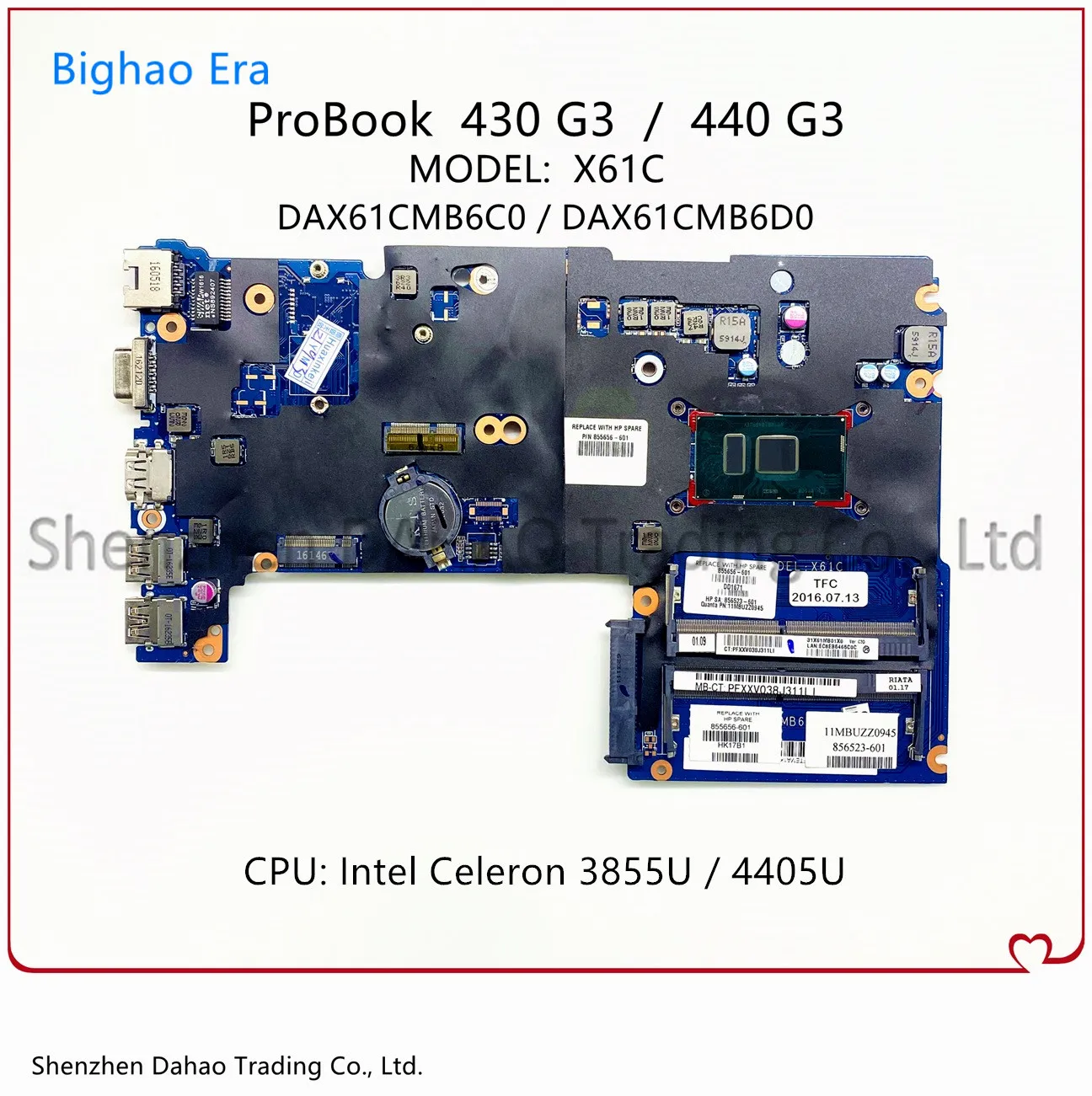 826376-001 826376-601 для ноутбука HP 430 G3 440 G3 X61C материнская плата DAX61CMB6C0 DAX61CMB6D0 с 3855U/4405U процессором DDR4 100% тест
826376-001 826376-601 для ноутбука HP 430 G3 440 G3 X61C материнская плата DAX61CMB6C0 DAX61CMB6D0 с 3855U/4405U процессором DDR4 100% тест