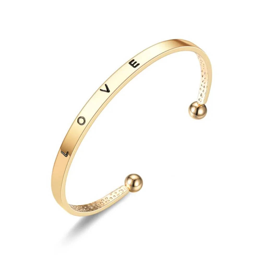Popular simple open bracelet three colors love letter female jewelry bracelet romantic banquet wedding accessories jewelry gift 
Popular simple open bracelet three colors love letter female jewelry bracelet romantic banquet wedding accessories jewelry gift