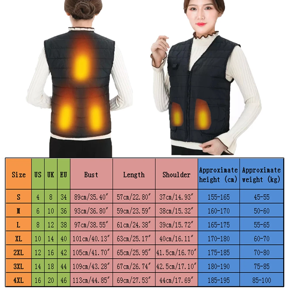 5 Pieces Heating Film Electric Heating Clothes USB Heating 3 Gears Adjustable Vest Men Women Warm Vest Electric Heating Vest
5 Pieces Heating Film Electric Heating Clothes USB Heating 3 Gears Adjustable Vest Men Women Warm Vest Electric Heating Vest