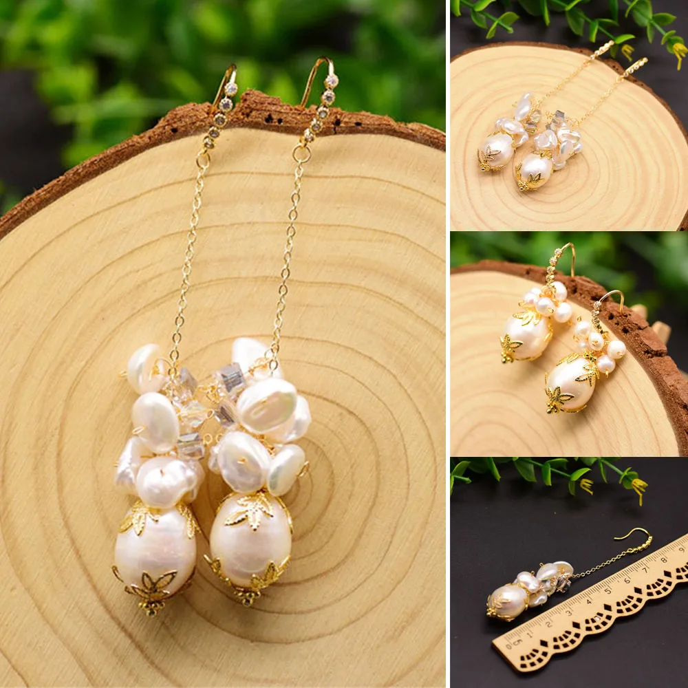 Серьги ручной работы из натурального пресноводного жемчуга в стиле барокко, длинные серьги-капли для подружки невесты для женщин, Свадебны...
Серьги ручной работы из натурального пресноводного жемчуга в стиле барокко, длинные серьги-капли для подружки невесты для женщин, Свадебны...